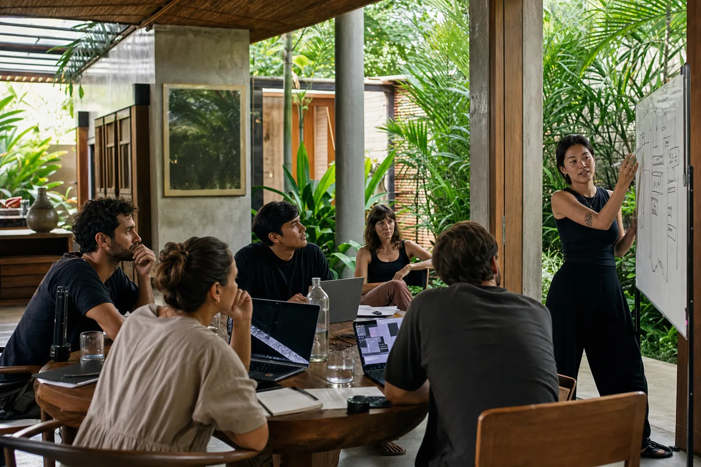 Founders taking part in a practical workshop in Bali